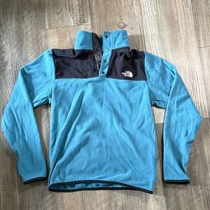 The North Face Blue and Black Fleece Pullover